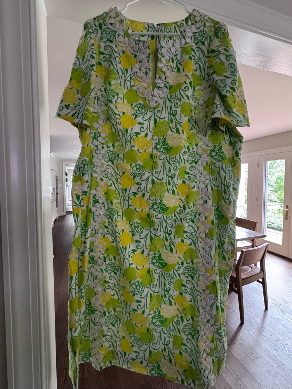 Vintage Lilly Pulitzer Green & Yellow Floral Midi Dress